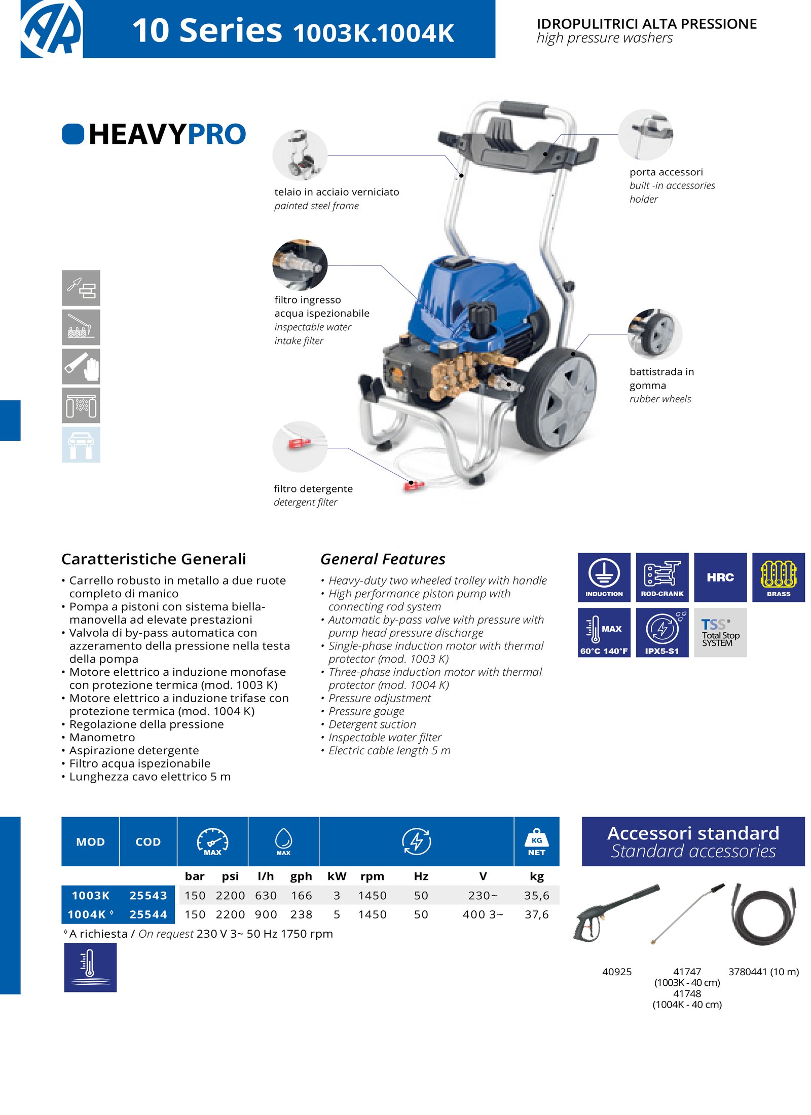 Augstspiediena mazgātājs AR Blue Clean Heavy PRO 1003K